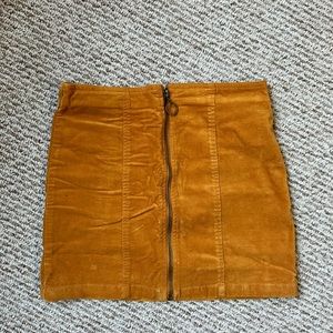 Forever 21 Orange Corduroy Mini Skirt - size small